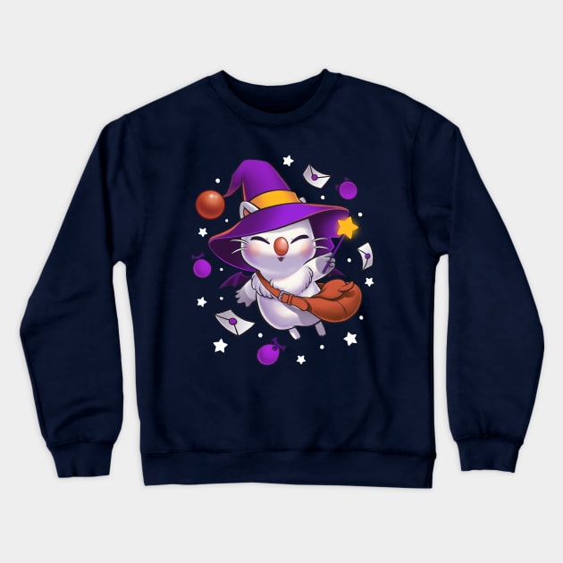 Moogle Witch - Kupo - Final fantasy halloween Crewneck Sweatshirt by BlancaVidal